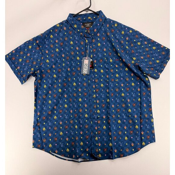RSVLTS Other - RSVLTS Five Nights at Freddy's Pixel Peril AOP FNAF Shirt Mens 3XL NWT